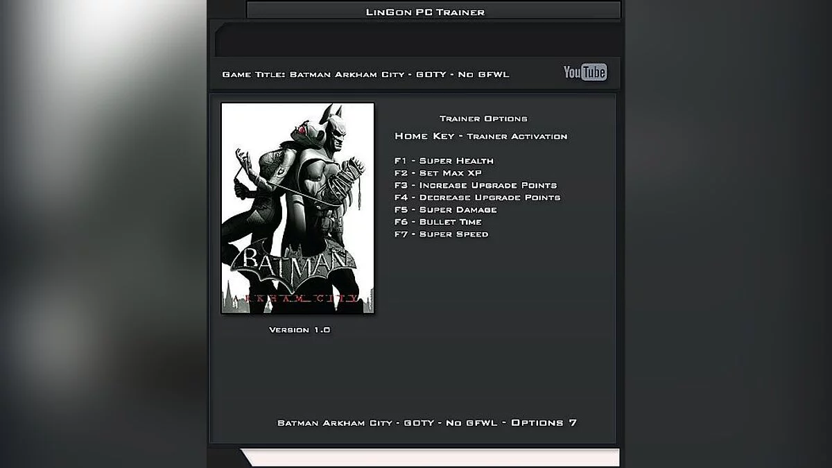 Трейнер / Trainer (+7) [1.0: Steam Version] [LinGon]