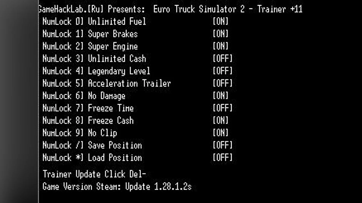 Трейнер / Trainer (+11) [1.28.1.2s x64] [LIRW / GHL]